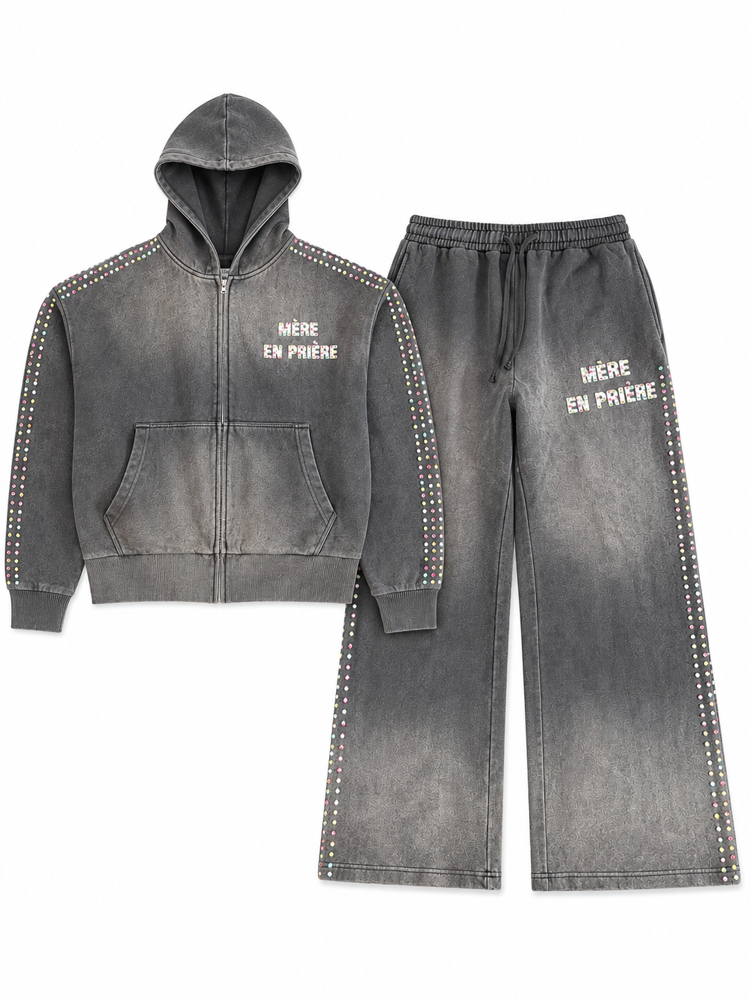 MERE EN PRIERE Hoodie Zip & Sweatpants ￼